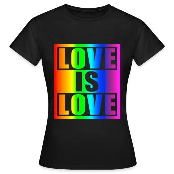 Love is love - Frauen T-Shirt - Schwarz - Vorne - AI Model Female 172 dark (172cm)