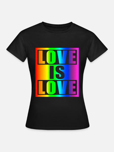 Love is love - Frauen T-Shirt - Schwarz