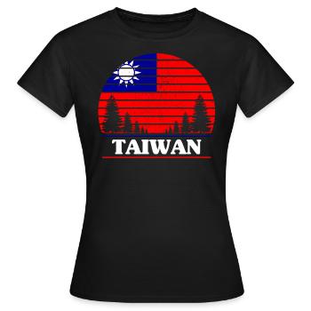 Taïwan - T-shirt Femme - noir - Devant - AI Model Female 172 dark (172cm)