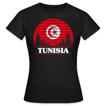 Tunesien - Frauen T-Shirt - Schwarz - Vorne - AI Model Female 172 dark (172cm)