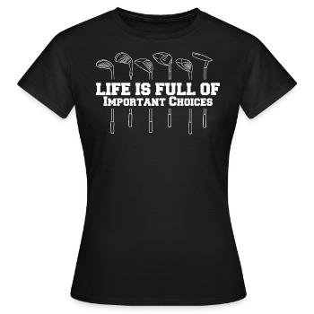 Golf Golfschläger - Frauen T-Shirt - Schwarz - Vorne - AI Model Female 172 dark (172cm)
