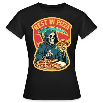 Rest in Pizza - Women's T-Shirt - black - Front - AI Model Female 172 dark (172cm)