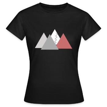 Mountains; mountains - Women's T-Shirt - black - Front - AI Model Female 172 dark (172cm)