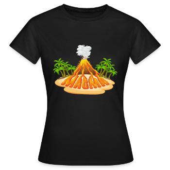 Magma Lava Liquid lettrage - T-shirt Femme - noir - Devant - AI Model Female 172 dark (172cm)