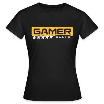 Gamer Elite - Frauen T-Shirt - Schwarz - Vorne - AI Model Female 172 dark (172cm)