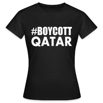 Boycott qatar - T-shirt Femme - noir - Devant - AI Model Female 172 dark (172cm)