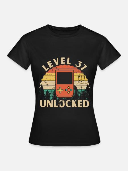 Level 37 freigeschaltet - Frauen T-Shirt - Schwarz