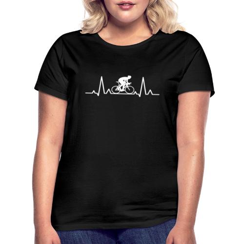 Herzschlag Rennrad | Herzfrequenz und EKG Radsport - Frauen T-Shirt