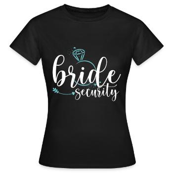 Bachelorette Party | Bride Security - Women's T-Shirt - black - Front - AI Model Female 172 dark (172cm)