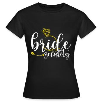 Bride Security Bachelorette Party - Women's T-Shirt - black - Front - AI Model Female 172 dark (172cm)