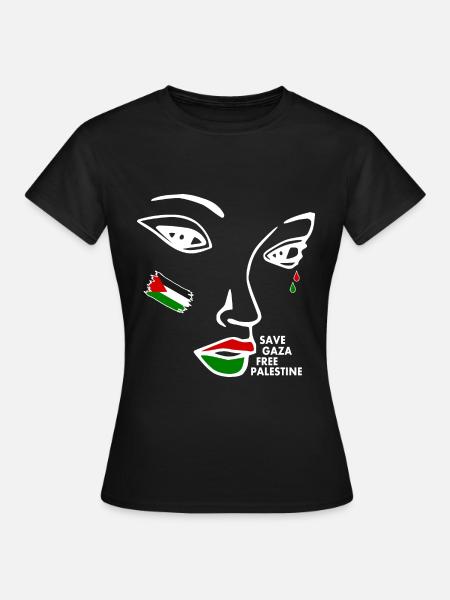 Free palestine frau - Frauen T-Shirt - Schwarz