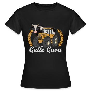 Gülle Guru - Frauen T-Shirt - Schwarz - Vorne - AI Model Female 172 dark (172cm)