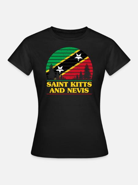 St. Kitts und Nevis - Frauen T-Shirt - Schwarz