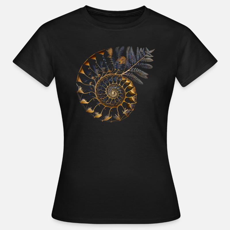 Fibonacci Spirale - Frauen T-Shirt - Schwarz