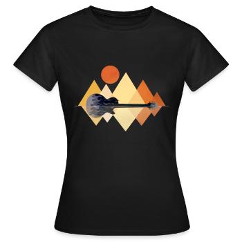 Guitar Electric Guitar Amplifier Les Paul Gift - Women's T-Shirt - black - Front - AI Model Female 172 dark (172cm)