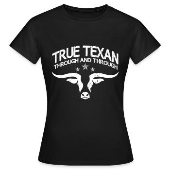 Le vrai Texan de bout en bout - T-shirt Femme - noir - Devant - AI Model Female 172 dark (172cm)