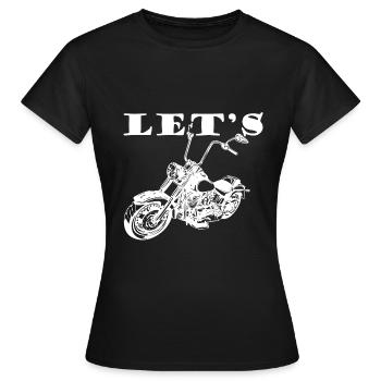 Moto Chopper - T-shirt Femme - noir - Devant - AI Model Female 172 dark (172cm)