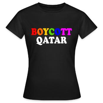 Boycott qatar - T-shirt Femme - noir - Devant - AI Model Female 172 dark (172cm)