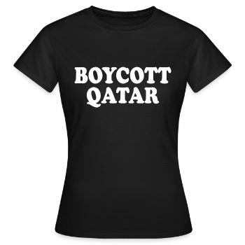 Boycott qatar - T-shirt Femme - noir - Devant - AI Model Female 172 dark (172cm)