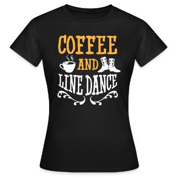 Line Dancing Geschenk I Country Line Dance - Frauen T-Shirt - Schwarz - Vorne - AI Model Female 172 dark (172cm)