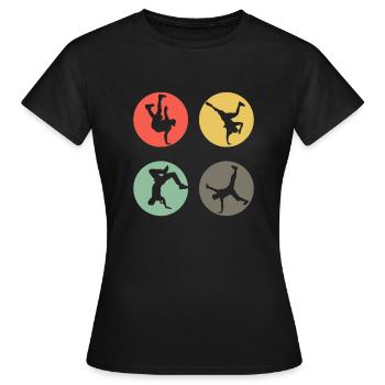 Rétro Breakdance Bboying Gift I Breakdance - T-shirt Femme - noir - Devant - AI Model Female 172 dark (172cm)