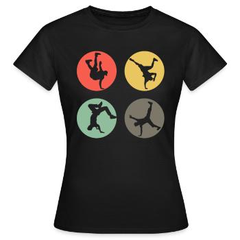 Rétro Breakdance Bboying Gift I Breakdance - T-shirt Femme - noir - Devant - AI Model Female 172 dark (172cm)