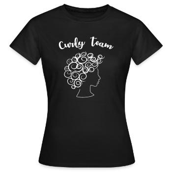 Cadeau de cheveux bouclés Je boucle des dictons de coiffure - T-shirt Femme - noir - Devant - AI Model Female 172 dark (172cm)