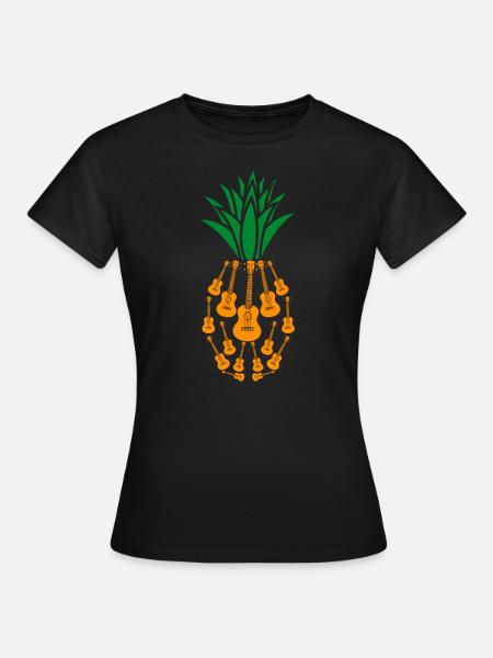 Uke Gitarre Geschenk I Gitarrist Ukulele - Frauen T-Shirt - Schwarz