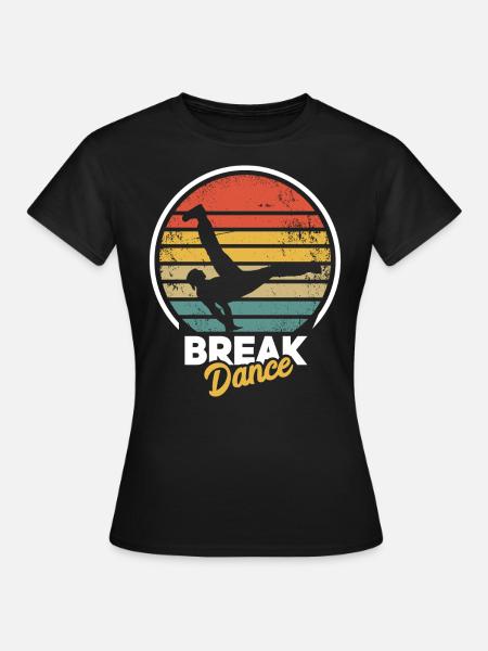 Rétro breakdance bboying cadeau je breakdance - T-shirt Femme - noir