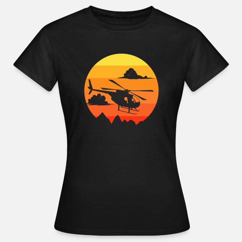 Helicopter Pilot Gift I Helicopter Helicopter - Women's T-Shirt - black