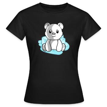 Ours polaire ours polaire - T-shirt Femme - noir - Devant - AI Model Female 172 dark (172cm)
