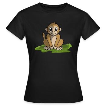 Monkey monkey - Women's T-Shirt - black - Front - AI Model Female 172 dark (172cm)