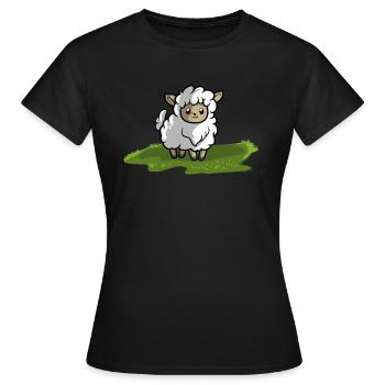 Mouton Agneau - T-shirt Femme - noir - Devant - AI Model Female 172 dark (172cm)