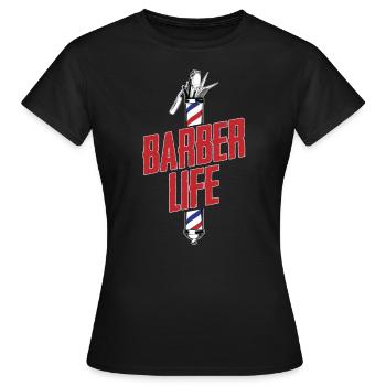 Barber Barbershop Barber Barbe - T-shirt Femme - noir - Devant - AI Model Female 172 dark (172cm)