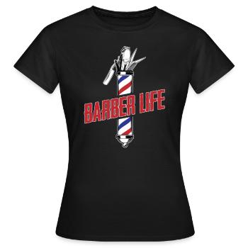 Barber Barbershop Barber Barbe - T-shirt Femme - noir - Devant - AI Model Female 172 dark (172cm)