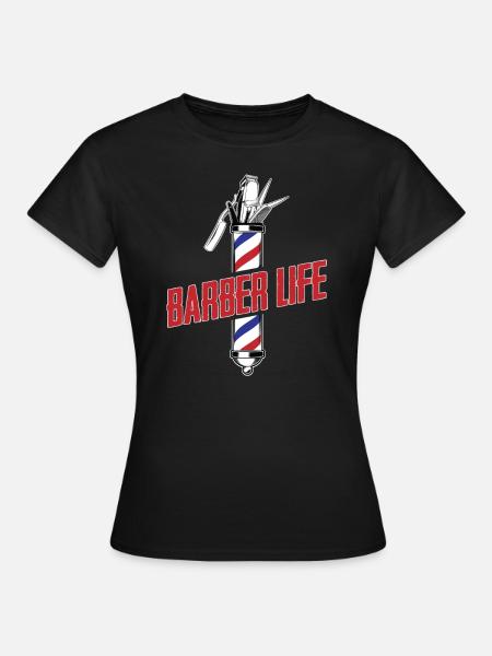 Barber Barbershop Barber Barbe - T-shirt Femme - noir