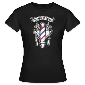 Barber Barbershop Barber Barbe - T-shirt Femme - noir - Devant - AI Model Female 172 dark (172cm)