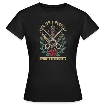 Barber Barbershop Barber Barbe - T-shirt Femme - noir - Devant - AI Model Female 172 dark (172cm)