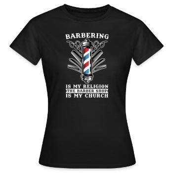 Barber Barbershop Barber Barbe - T-shirt Femme - noir - Devant - AI Model Female 172 dark (172cm)