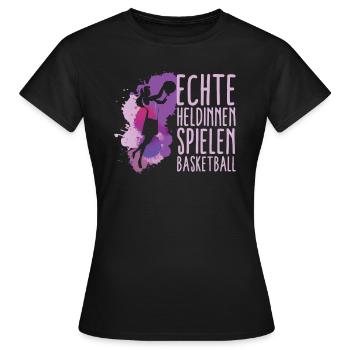 Basketball Mädchen Streetball - Frauen T-Shirt - Schwarz - Vorne - AI Model Female 172 dark (172cm)