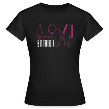 Coiffeur coiffeur coiffeur - T-shirt Femme - noir - Devant - AI Model Female 172 dark (172cm)