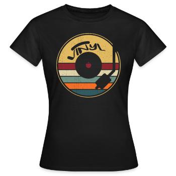Retro Vinyl Record - Women's T-Shirt - black - Front - AI Model Female 172 dark (172cm)