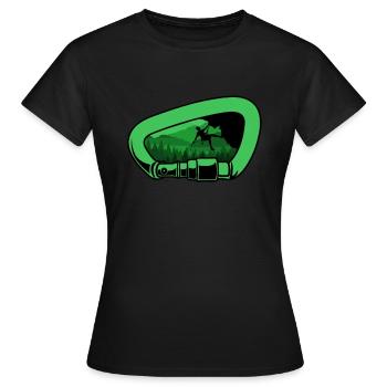 Klettern Bergsport Kletterer - Frauen T-Shirt - Schwarz - Vorne - AI Model Female 172 dark (172cm)