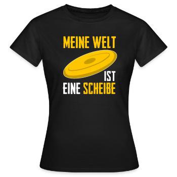 Frisbee - Frauen T-Shirt - Schwarz - Vorne - AI Model Female 172 dark (172cm)