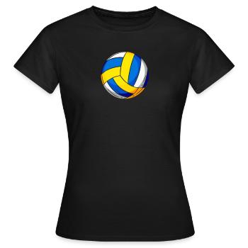 Volley- de beach-volley - T-shirt Femme - noir - Devant - AI Model Female 172 dark (172cm)