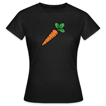 Navet aux carottes et aux carottes - T-shirt Femme - noir - Devant - AI Model Female 172 dark (172cm)