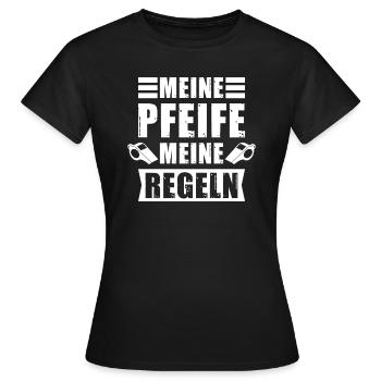 Basketball Schiedsrichter Schiri - Frauen T-Shirt - Schwarz - Vorne - AI Model Female 172 dark (172cm)