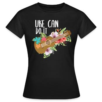 Uke ukulele - Women's T-Shirt - black - Front - AI Model Female 172 dark (172cm)