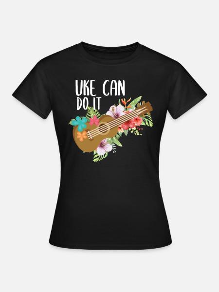 Ukulélé Uke - T-shirt Femme - noir