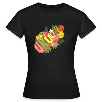 Uke ukulele - Women's T-Shirt - black - Front - AI Model Female 172 dark (172cm)